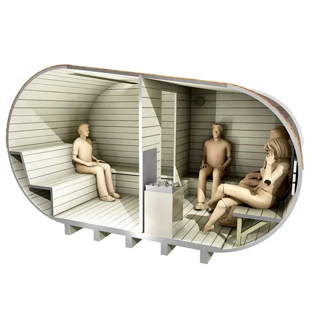 6–8 Person Nordic Spruce Outdoor Sauna