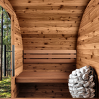 Compact Barrel Sauna by Cartvora — 2 Person Outdoor Sauna