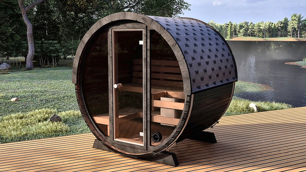 2–3 Person Thermowood Barrel Sauna with Custom Heating Options