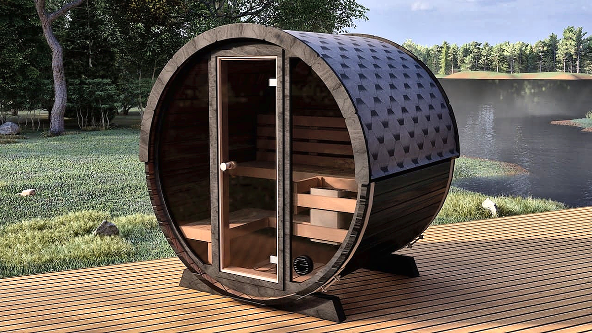 2–3 Person Thermowood Barrel Sauna with Custom Heating Options