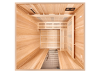 6 Person Square Indoor Infrared Sauna with Parallel Benches