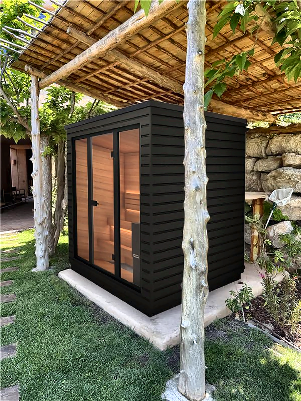 3 Person Compact Thermowood Outdoor Sauna