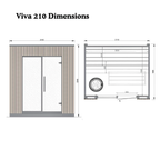 3–4 Person Compact Outdoor Sauna with Panoramic Glazing