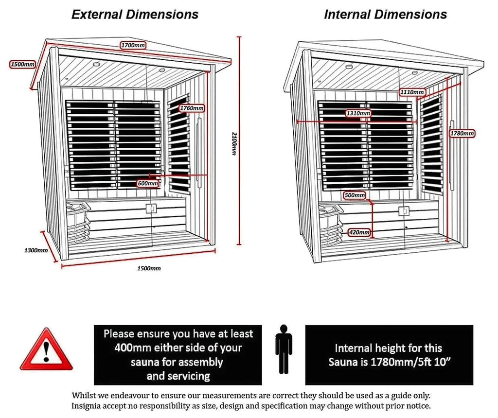 3–4 Person Modern Modular Outdoor Sauna