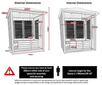 3–4 Person Modern Modular Outdoor Sauna