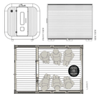 4–6 Person Outdoor Sauna with Changing Room