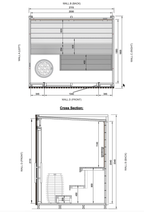 3–4 Person Compact Outdoor Sauna with Panoramic Glazing