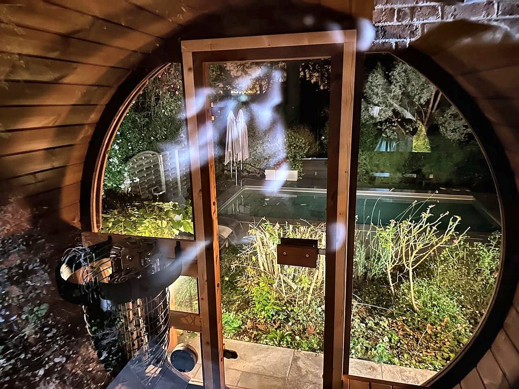 2–3 Person Thermowood Barrel Sauna with Custom Heating Options