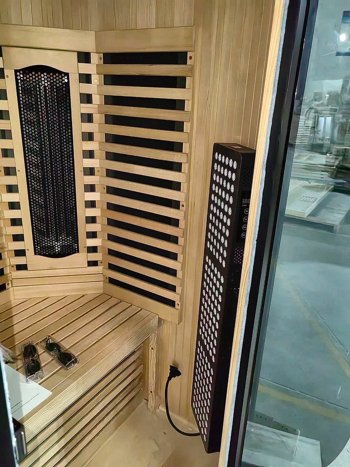 2 Person Full Spectrum Infrared Sauna with Red Light Panel