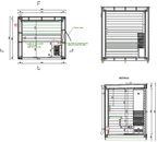 3 Person Compact Thermowood Outdoor Sauna