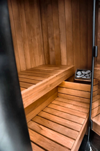 2 Person Compact Outdoor Sauna with Mirror-Glass Facade