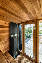 4 Person Outdoor Sauna with Covered Terrace