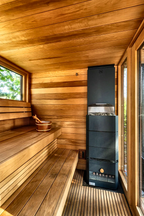 4 Person Outdoor Sauna with Covered Terrace