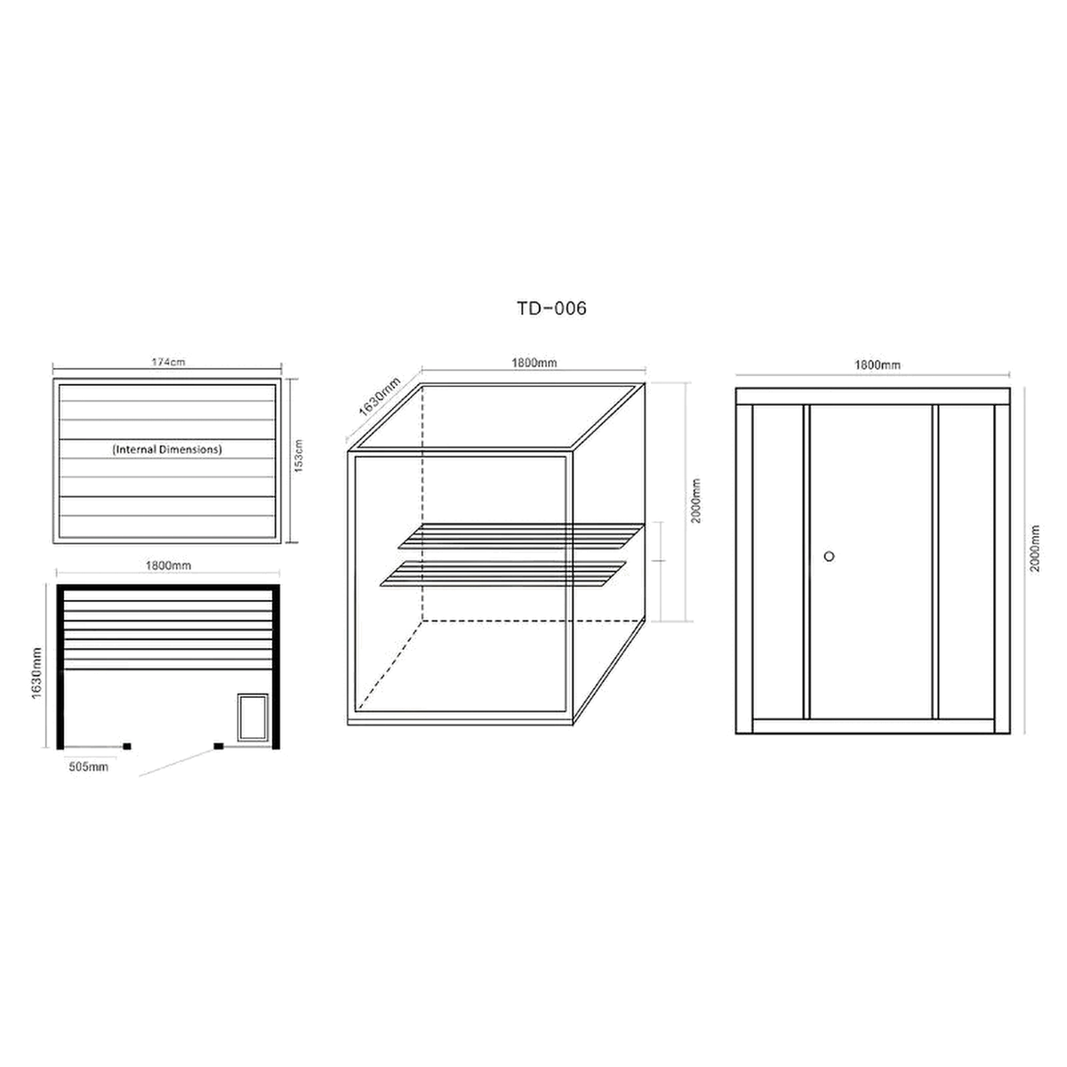 6 Person Traditional Hemlock Indoor Sauna