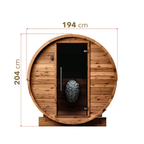 Compact Barrel Sauna by Cartvora — 2 Person Outdoor Sauna