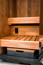 2 Person Compact Outdoor Sauna with Mirror-Glass Facade
