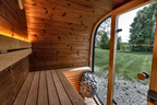 4 Person Black Cube Outdoor Sauna with Wi-Fi Heater Control