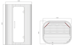 2 Person Full Spectrum Infrared Sauna with Red Light Panel