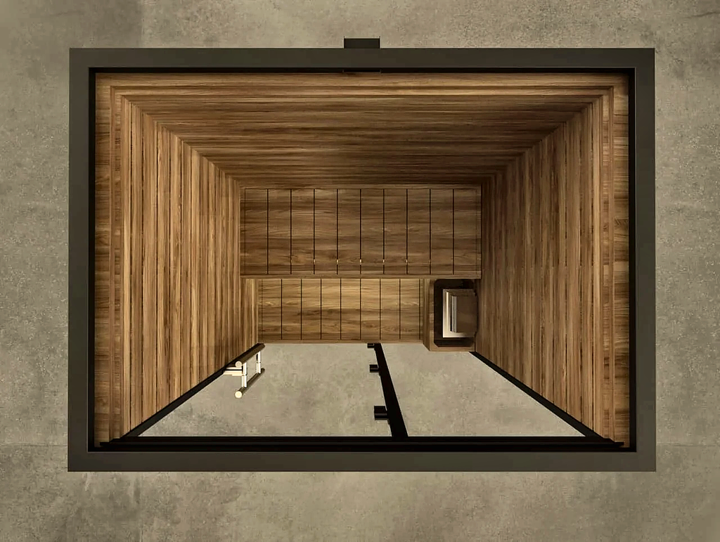 2 Person Compact Outdoor Sauna with Mirror-Glass Facade