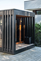 4 Person Outdoor Sauna with Covered Terrace