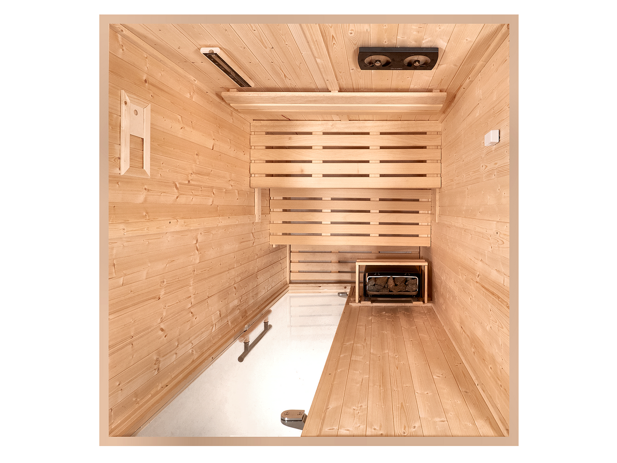 3 Person Square Indoor Finnish Sauna