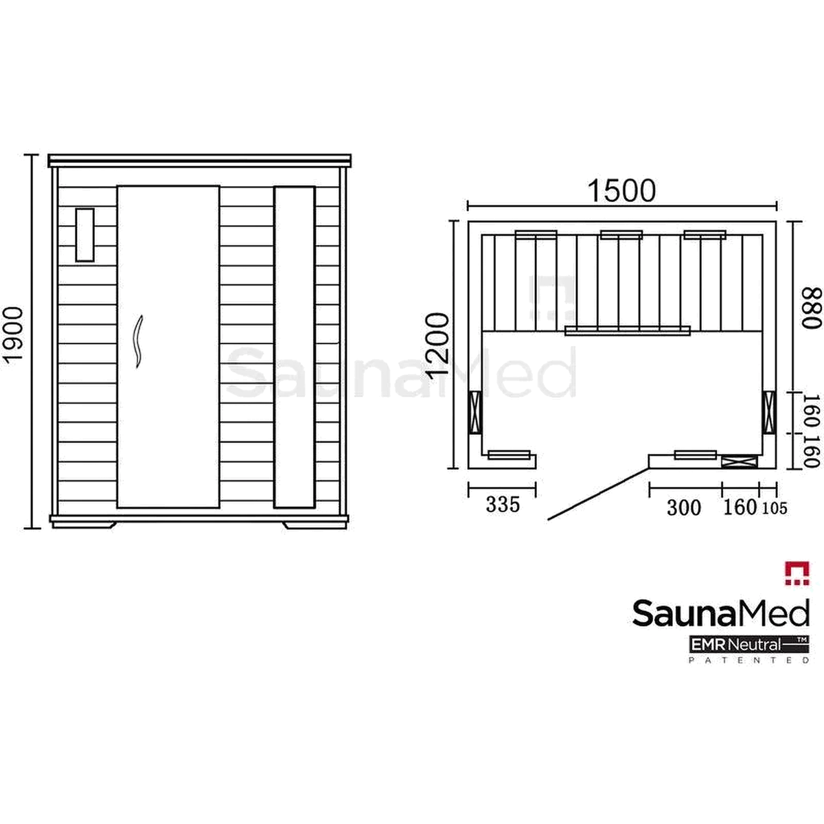 3 Person Luxury Canadian Cedar FAR Infrared Sauna