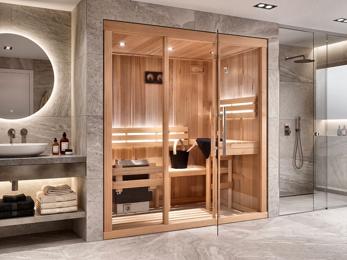 2 Person Long Indoor Finnish Sauna