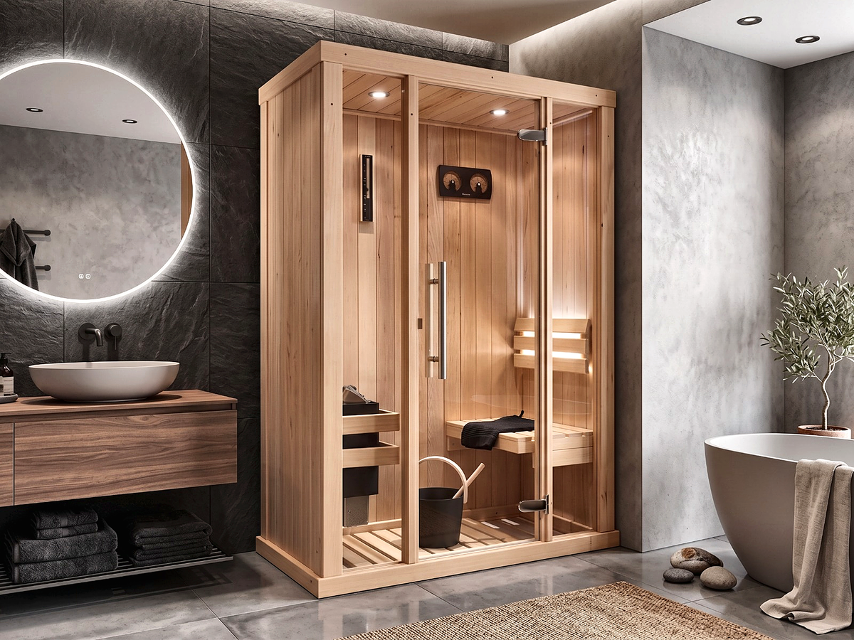 1 Person Indoor Finnish Traditional Sauna