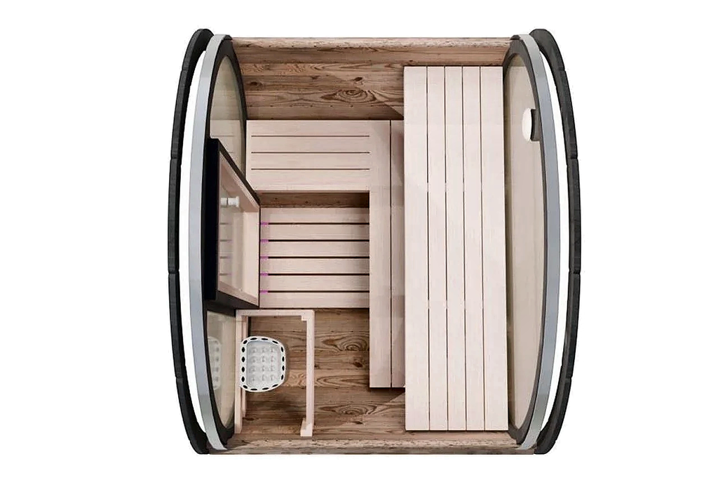 2–3 Person Thermowood Barrel Sauna with Custom Heating Options