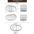 6–8 Person Nordic Spruce Outdoor Sauna