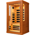 1-Person Far Infrared Home Sauna – Indoor Dry Wood Sauna with Low EMF Carbon Heaters