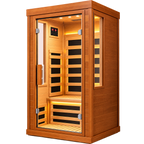 1-Person Far Infrared Home Sauna – Indoor Dry Wood Sauna with Low EMF Carbon Heaters
