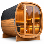 VIRPOL RL-S407 2–4 Person Outdoor Cube Sauna – Solid Hemlock Wood Sauna with 6KW Electric Heater